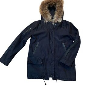 Sandro Paris Black Faux Fur Lined
Parka Jacket